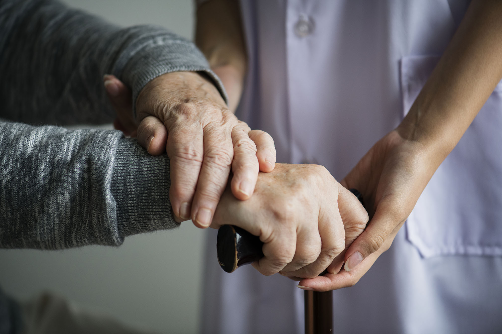 Closeup of a support hands